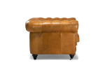 Jefferson Chesterfield Leather Armchair - Tan -