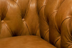 Jefferson Chesterfield Leather Armchair - Tan -