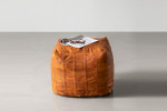 Vora Leather Ottoman - Tan -