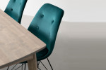 Lumiere Enzo 6 Seater Dining Set (1.77m) - Velvet Teal -