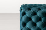 Barkley Tufted Cube Velvet Ottoman - Teal -