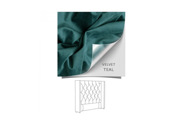 Hailey - King Headboard - Velvet Teal - 