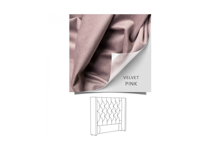 Hailey Headboard - Single - Velvet Pink - 