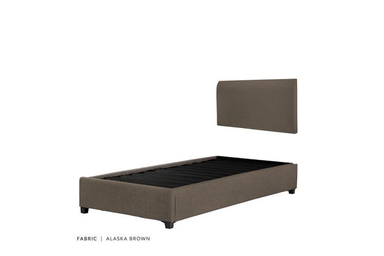 Gemma Kylan Bed - Single - Alaska Brown - 