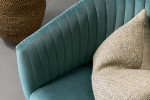 Lennon Velvet Dining Room Chair - Teal -