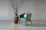 Lennon Velvet Dining Room Chair - Teal -