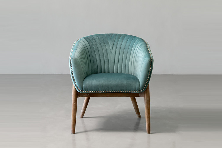 Lennon Velvet Dining Chair - Teal Dining Chairs - 1