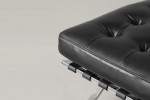 Replica Barcelona Leather Footstool - Black -