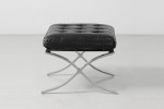 Replica Barcelona Leather Footstool - Black -