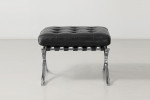 Replica Barcelona Leather Footstool - Black -