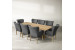 Bordeaux Emma 8 Seater Dining Set - 2.7m - Everest Titanium -