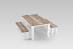 Waldorf Dining Table with Waldorf Dining Benches -