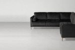 Hayden Velvet Corner Couch - Midnight -