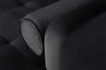 Hayden Velvet Corner Couch - Midnight -