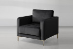 Hayden Velvet Lounge Suite - Midnight -