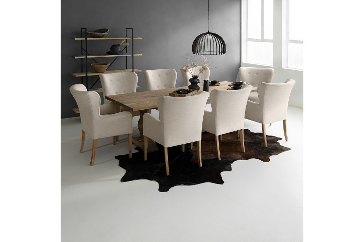 Bordeaux Emma 8 Seater Dining Set - 2.7m - Fusion Stone - 