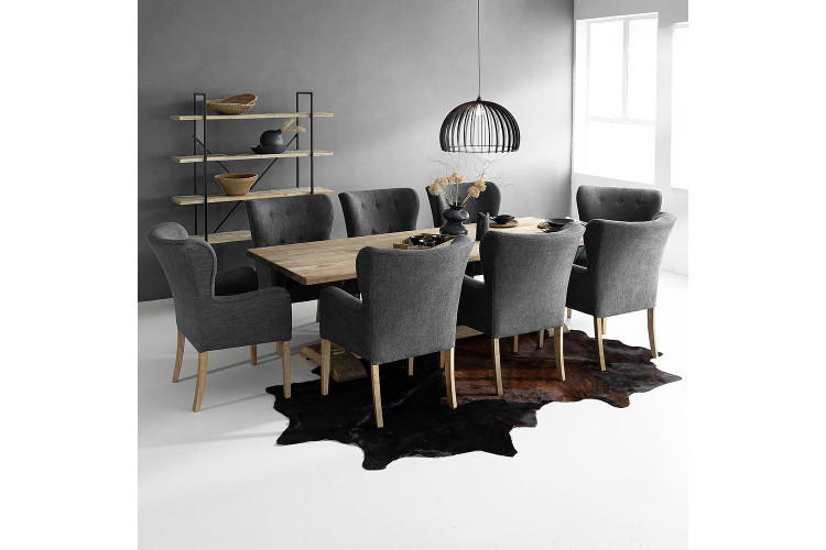 Bordeaux Emma 8 Seater Dining Set - 2.7m - Everest Titanium - 