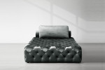 Kylen Velvet Daybed - Forest Grey -