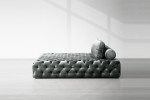 Kylen Velvet Daybed - Forest Grey -