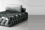 Kylen Velvet Daybed - Forest Grey -