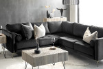 Hayden Velvet Corner Couch - Midnight -