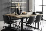 Ashford Halo 6 Seater Dining Set (1.9m) - Ebony -