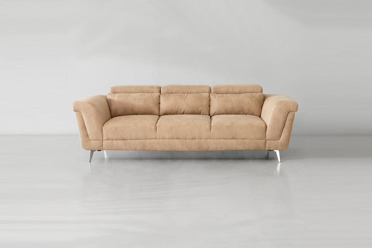 Laurence 3 Seater Couch - Tan Living Room Furniture - 1