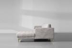 Velvet L-Shape Couch Dakar Stone - Hayden -