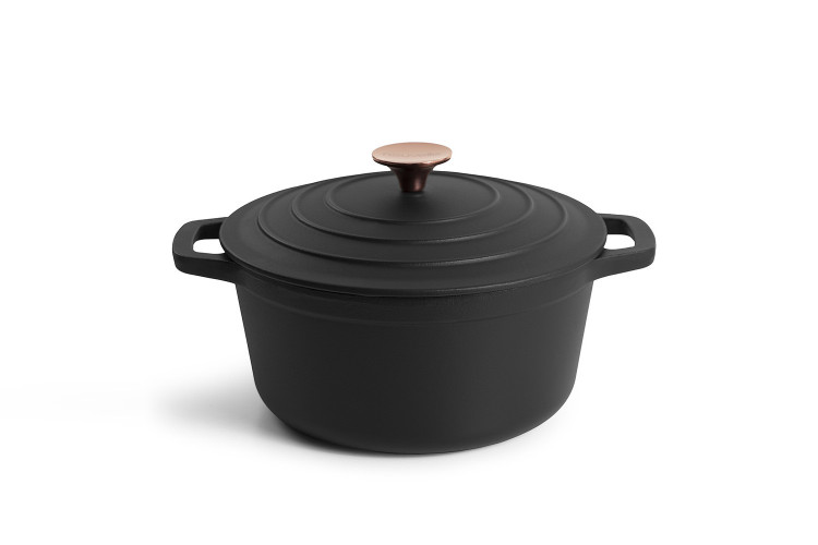 Nouvelle Cast Iron Casserole - 24cm - Matte Black -