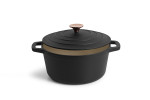 Nouvelle Cast Iron Casserole - 24cm - Matte Black -