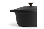 Nouvelle Cast Iron Casserole - 24cm - Matte Black -