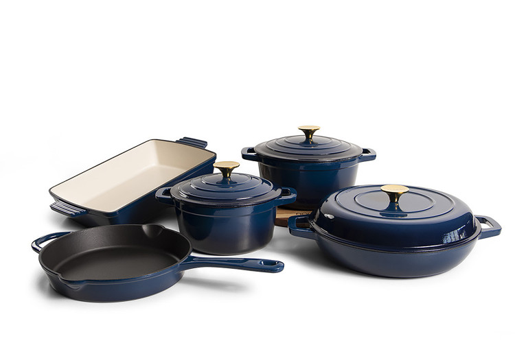 Nouvelle Cast Iron 8 Piece Cookware Set - Midnight -