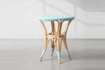 Vella Bistro Table - Light Teal & White -