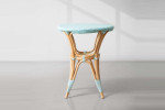 Vella Bistro Table - Light Teal & White -