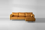 Velvet L-Shape Couch - Ottavia -