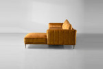 Velvet L-Shape Couch - Ottavia -