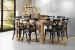 Clayden La Rochelle 8 Seater Square Dining Set 1.6m - Rustic Black 8 Seater Dining Sets - 1