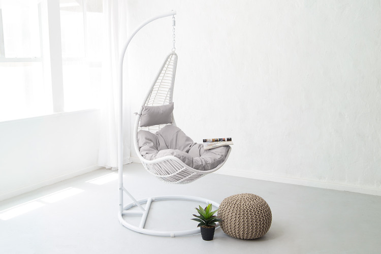 Lucia Hanging Chair - White Hanging Chairs - 1