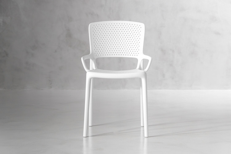 Otis Patio Chair - White Dining Room Furniture - 1