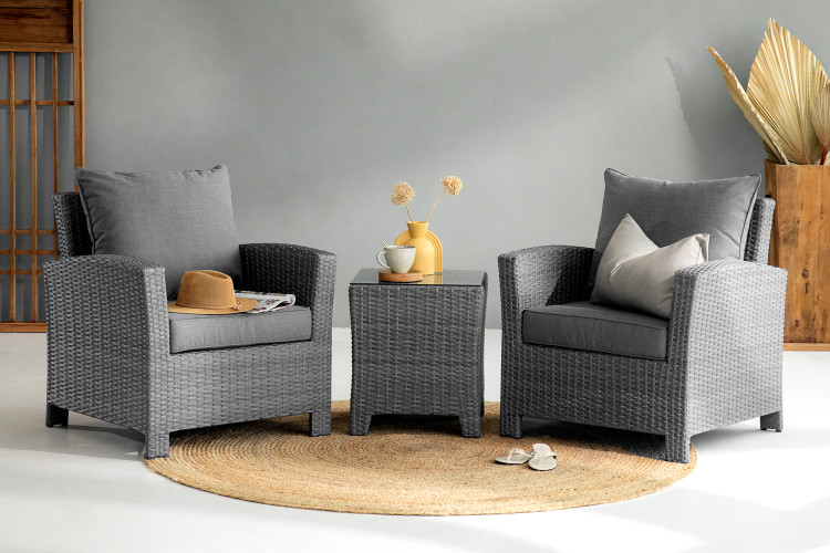 Giuliana Patio Set - Charcoal Patio Cocktail Sets - 1