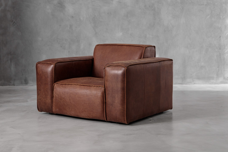 Jagger Leather Armchair - Spice Leather Armchairs - 2