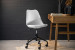 Atom Office Chair - White - Matt Black Office Chairs - 1