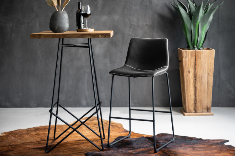 Halo Tall Bar Chair - Ebony | Bar Chairs  -