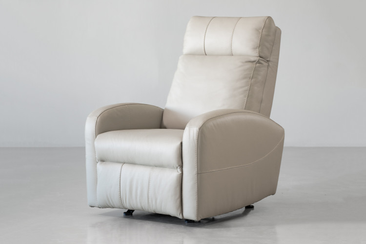 Benton Leather Rocker Recliner - Taupe Recliner Couches - 1