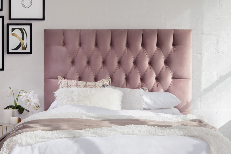 Catherine Bed - Queen | Velvet Pink