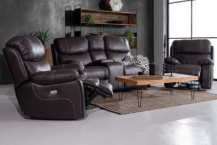 Halton Cinema Recliner Set - Mocca Recliner Sets - 1