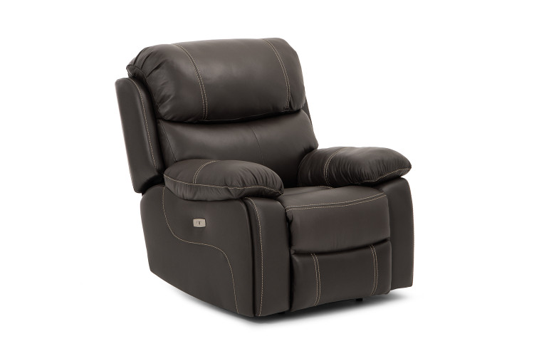 Halton Electric Single Recliner - Mocca Single Recliners - 1