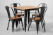 Odell Metal 4 Seater Dining Set - Matte Black All Dining Sets