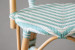 Tara French Bistro Chair - Light Teal & White -