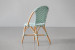 Tara French Bistro Chair - Light Teal & White -